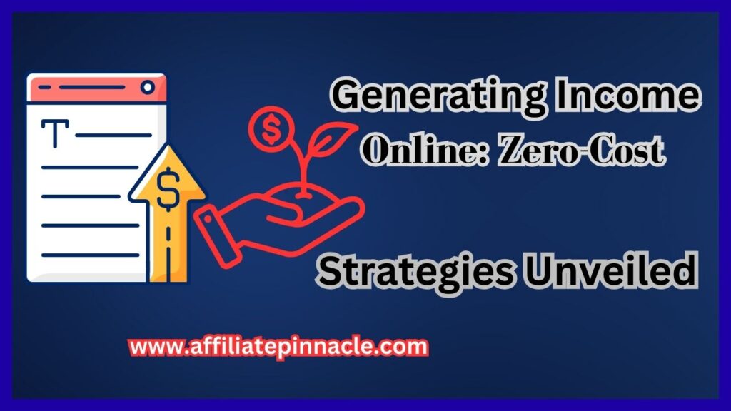 Generating Income Online: Zero-Cost Strategies Unveiled